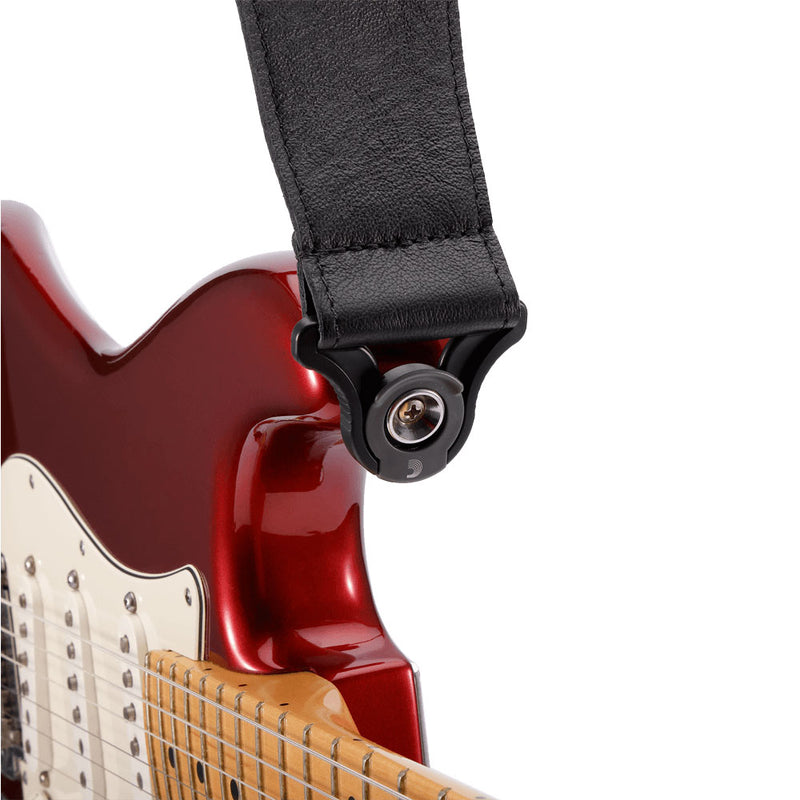 D'ADDARIO 2.5" Comfort Leather Auto Lock Strap - Black