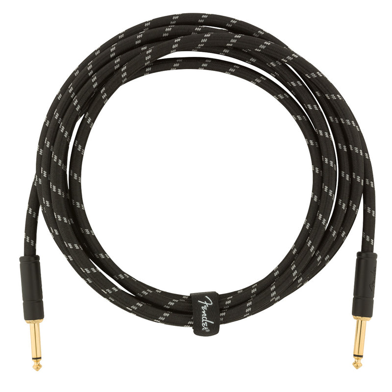 FENDER Deluxe Series Instrument Cable 10" - Black Tweed