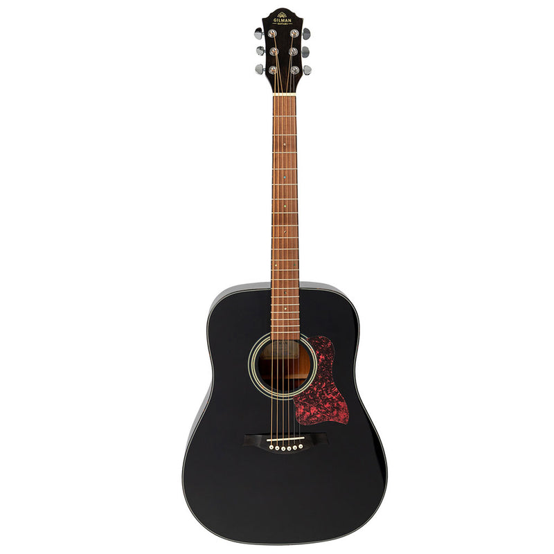 GILMAN GD10 Dreadnought Acoustic Guitar - Black