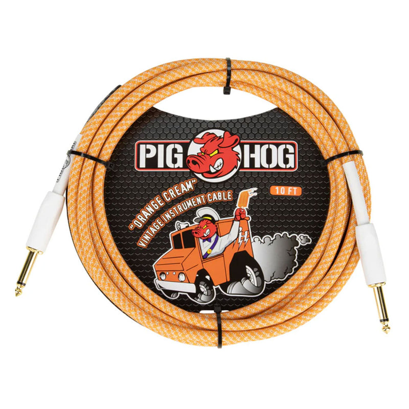 PIG HOG 10ft Instrument Cable - Orange Crème