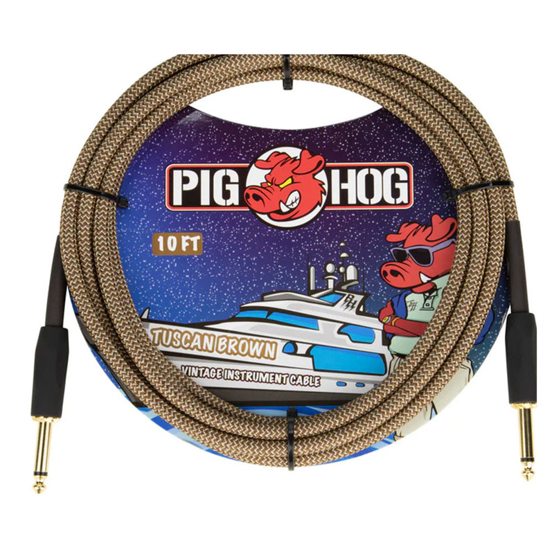 PIG HOG 10ft Instrument Cable - Tuscan Brown