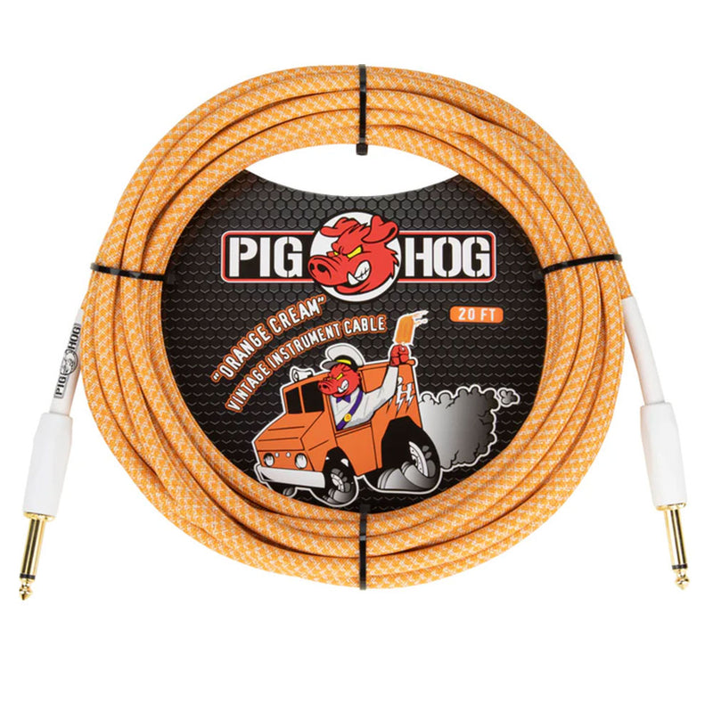 PIG HOG 20ft Instrument Cable - Orange Crème