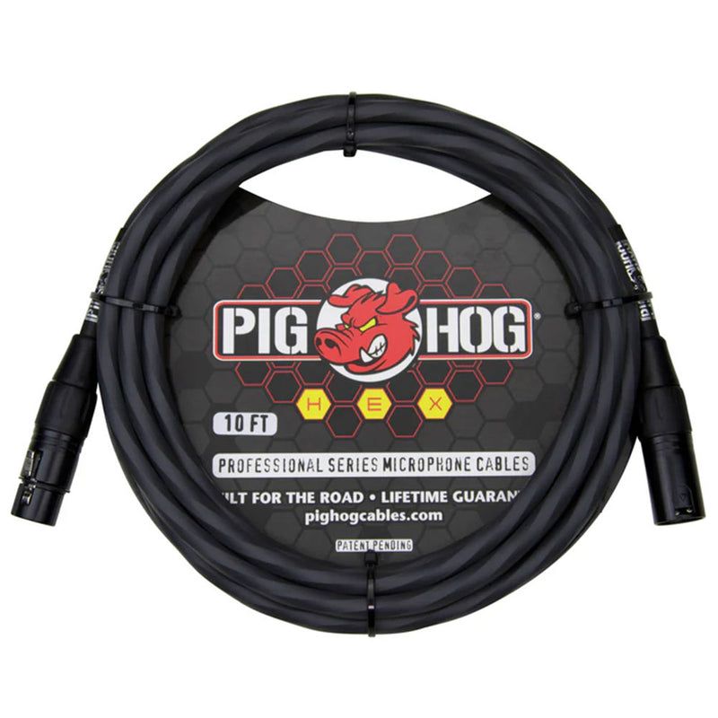 PIG HOG HEX 10ft XLR Cable - Grey