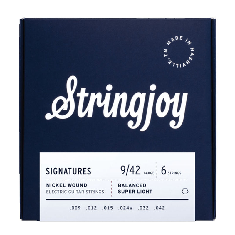 STRINGJOY Signatures - Super Light Gauge (9-42) Electric Guitar Strings