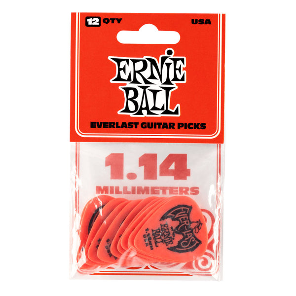 ERNIE BALL Everlast Picks 12-Pack Red 1.14MM