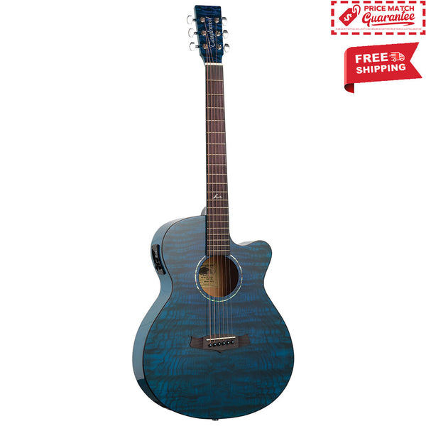 TANGLEWOOD Azure Super Folk - Serenity Blue Gloss