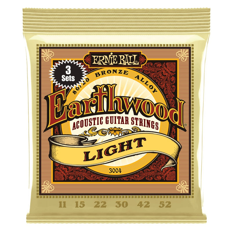 ERNIE BALL Earthwood Light 11-52 Gauge 3 Pack